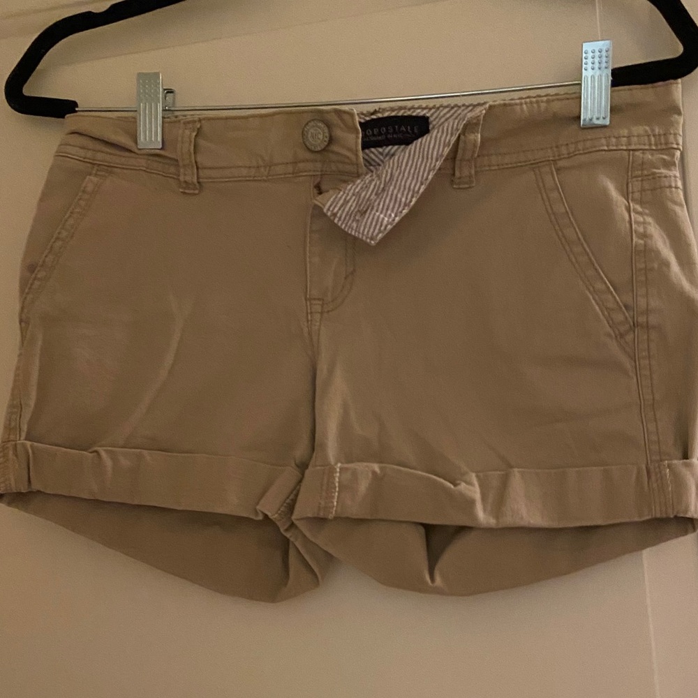 Brown khaki shirt shorts